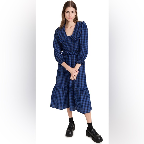 OPT Kobo Dress In Blue Gingham - Picture 1 of 8